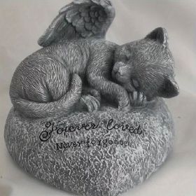 1pc Cat Memorial Stone Or Resin Statue, Beautifully Packaged Memorial Gift, For Cats Or Loss Of Cat Sympathy Gift