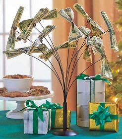 Money Holder Tree 12 Clips Versatile Durable Flexible Branches for Present Card Photo Wedding Birthday Christmas Decor Stand for Home Interior