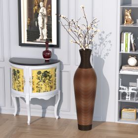 39 "tall standing designer floor vases with elegant two-tone dark brown finishes - ideal for decorating living rooms, bedrooms