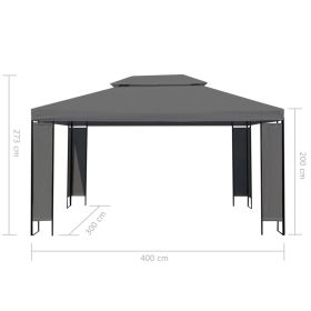 vidaXL Gazebo Anthracite 118.1" x 157.5" (Option: as picture)