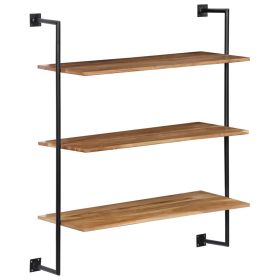 vidaXL Wall Shelf 94x35x113 cm Solid Acacia Wood (Option: as picture)