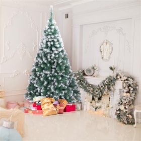 Green Pointed Spray White PVC Material Christmas Tree (Color: Green)