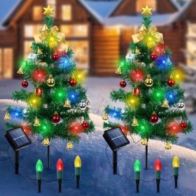 Solar Christmas Tree Lights For 2 Pcs (Option: Solar Christmas Tree Lights)