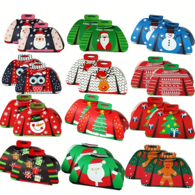 24Pcs Christmas Candy Boxes Assorted 3D Christmas Ugly Sweater Cookie Paper Boxes Cloth Shape Treat Box For Xmas Party Decor Supplies (Option: Multicolour)