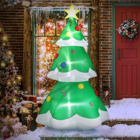 6.9ft Christmas Tree With 4 LED Light Bundles And Pocket Inflatable Decoration (Option: 6.9ft)