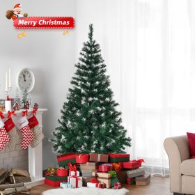 5ft Green Spray White, 480 Branches, PVC Material Christmas Tree (Option: 5FT)