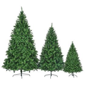 8ft, 6ft, 4ft Pre-Lit Green Pine Artificial Christmas Tree, 3 Articulated Christmas Trees With 820 Warm Yellow LED Lights & 2539 Branch Tips For (Color: Green)