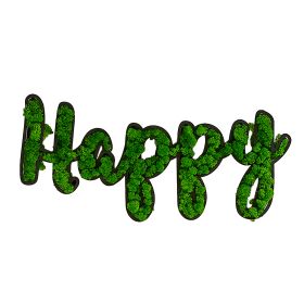 HAPPY Letter Art Moss Wall Decorations (Color: Green)