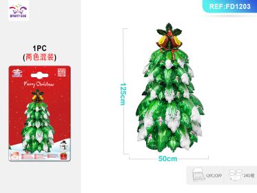 Christmas Assembly Aluminum Film Christmas Tree Aluminum Film Balloon (Option: 1pc)