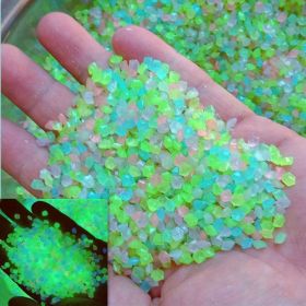 2000pcs/bag Glow In Dark Artificial Stone Gardening Aquarium Landscape Fluorescent Small Stone Vase Hourglass Luminous Sand Fluorescent Particles (Color: Multicolor, size: 2000pcs/bag)