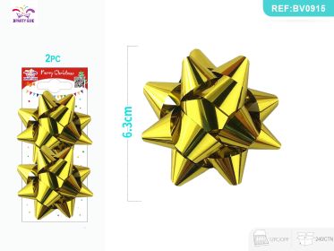 Christmas Lights Star Flowers (Option: Golden-2.5inches)